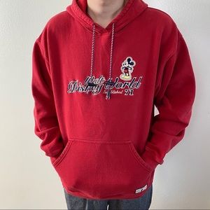 Vintage • 90s Red Walt Disney World Hoodie